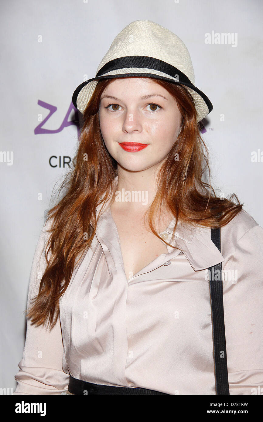 Amber Tamblyn World premiere of Cirque du Soleil 'Zarkana' held at
