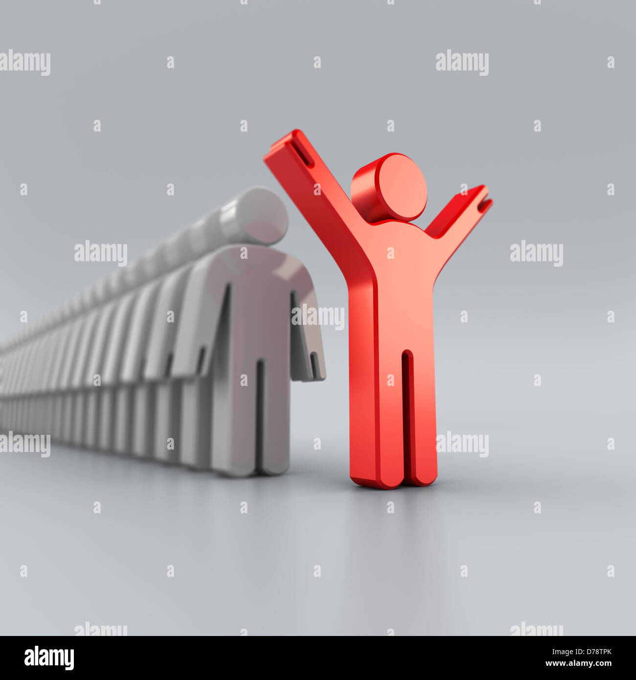 Leader man. High quality 3d render Stock Photo - Alamy