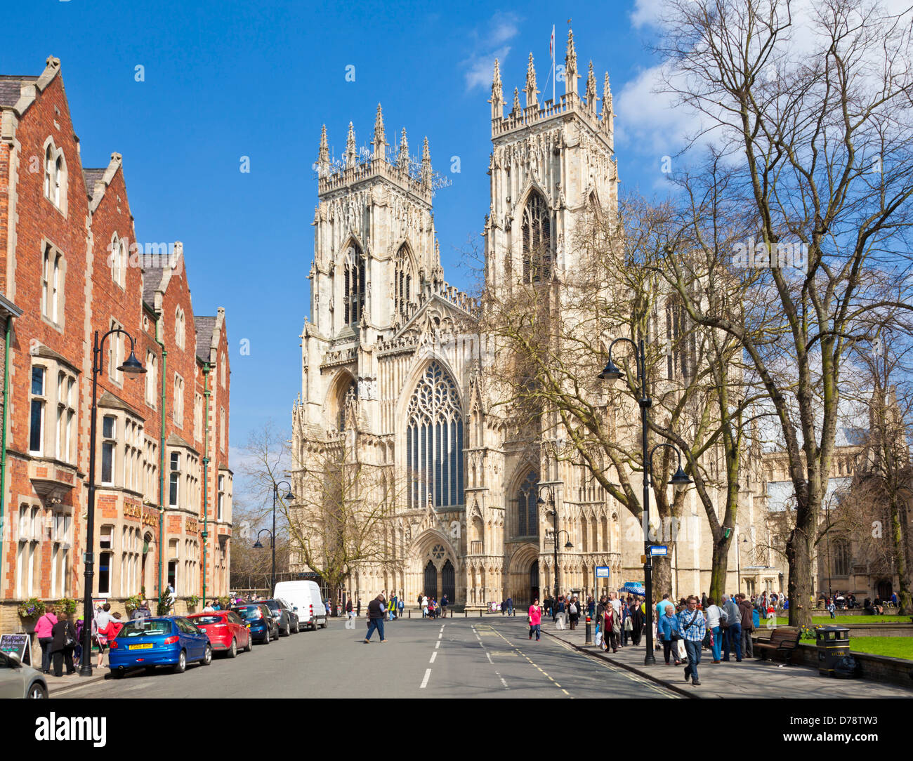 York Minster, Gothic cathedral, city of York, Yorkshire, England, UK, GB, EU, Europe Stock Photo