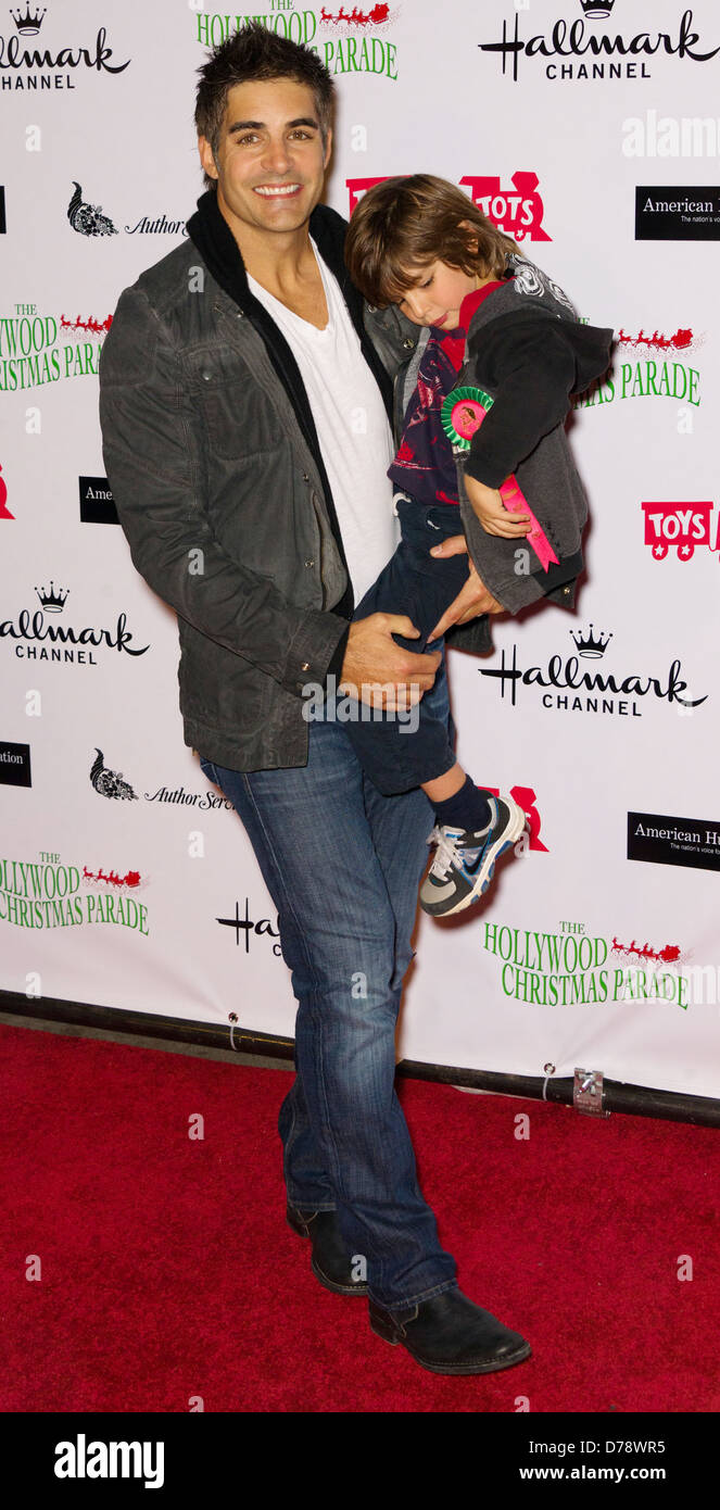 Galen Gering and Dillon Phoenix The 80th Anniversary of The Hollywood Christmas Parade benefiting Marine Toys For Tots on Stock Photo