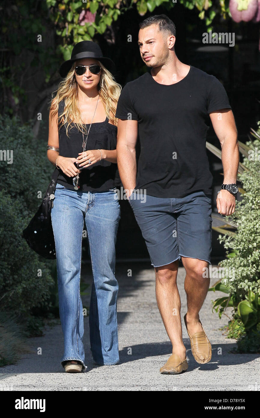 Nicole Richie and her hair stylist depart the Andy Lecompte Salon Los