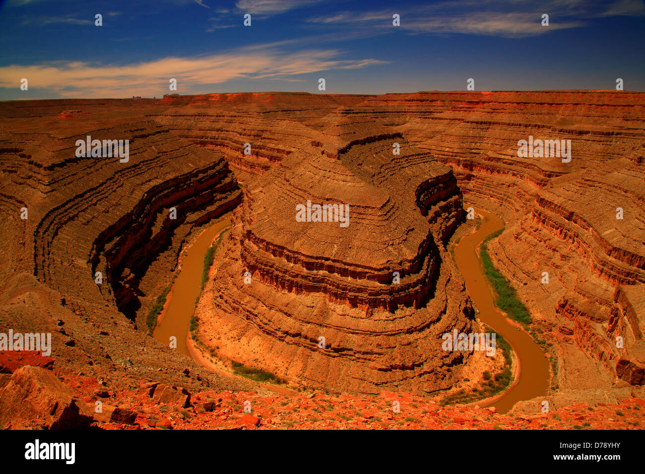 USA Utah Goosenecks State Park Goosenecks San Juan River Stock Photo