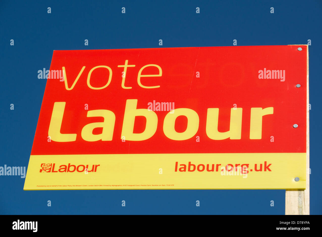 Cambridge, UK. 1st May 2013. Party placards on display in Cambridge on the eve of the local elections. In the past few weeks Both the leader of the Labour party Ed Miliband and the shadow Chancellor Ed Balls have visited the City. Credit:  JAMES LINSELL-CLARK / Alamy Live News Stock Photo