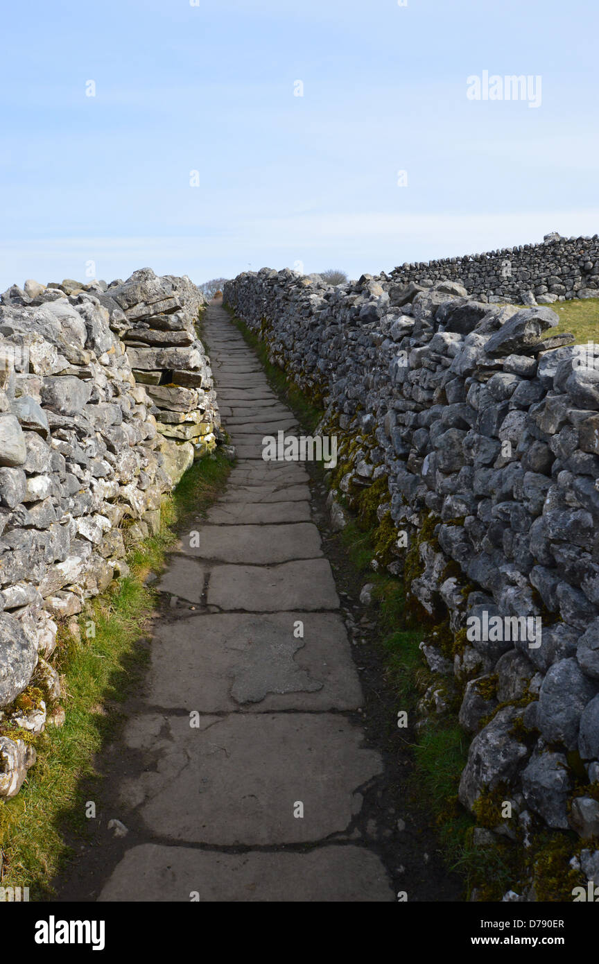 Sedber Lane Leading Down to Linton Falls from the Car Park in