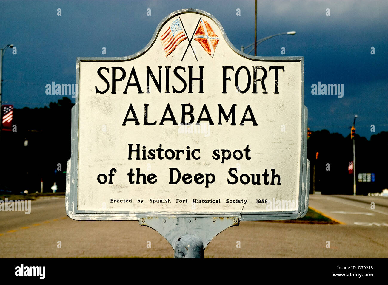 Spanish Fort, Alabama sign Stock Photo Alamy