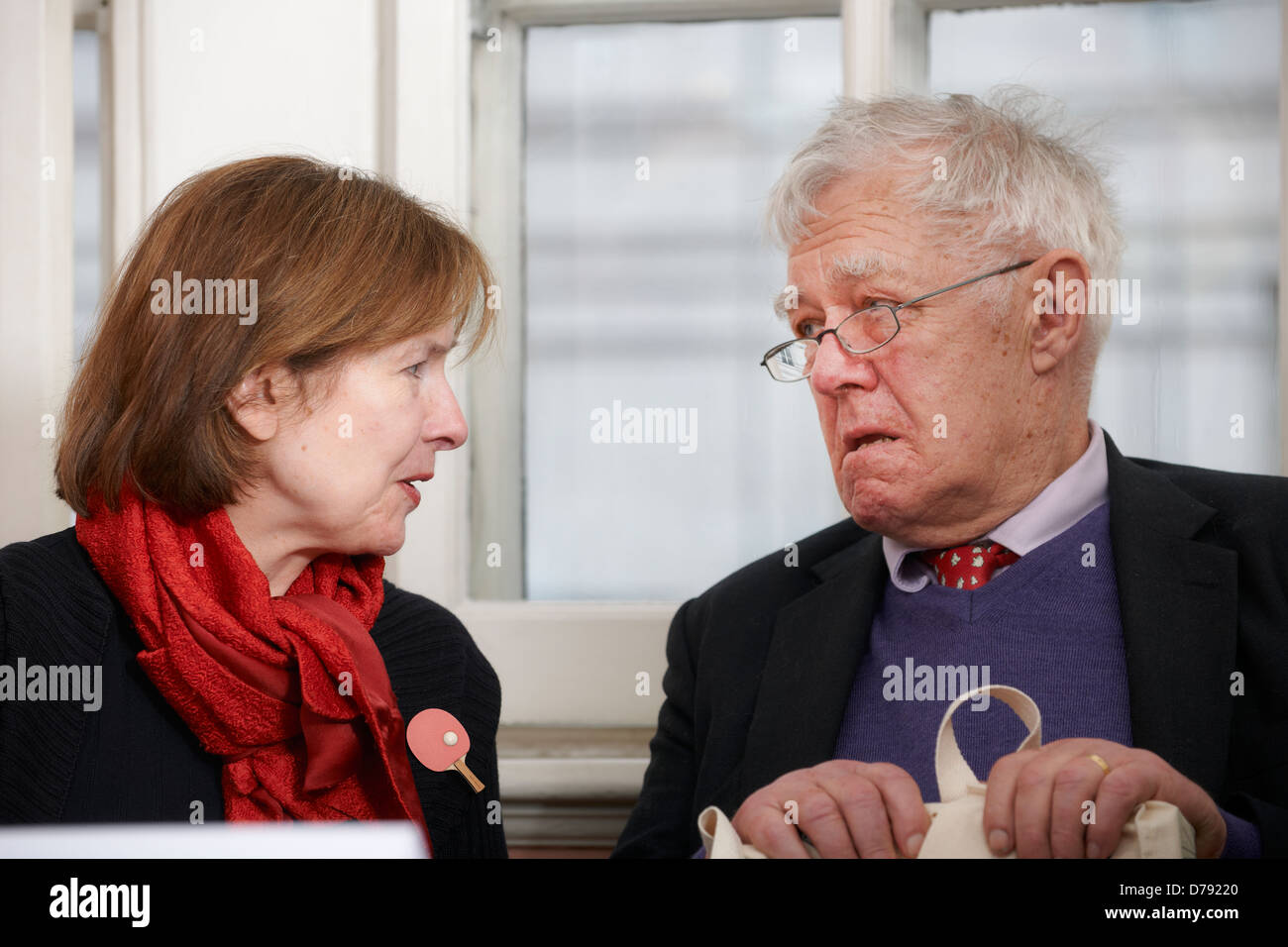 Posy Simmonds & Richard Ingrams at the Oldie Literary Lunch 16/4/13, Stock Photo