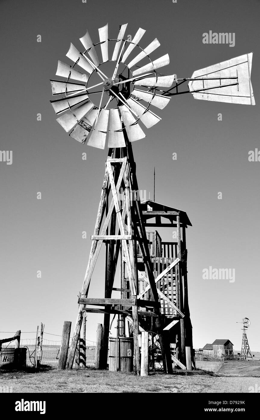 Old West Windmill in 1880 Town, South Dakota Stock Photo - Alamy