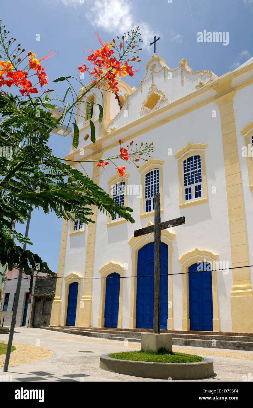 Church in Itaparica on Ilha de Itaparica Stock Photo