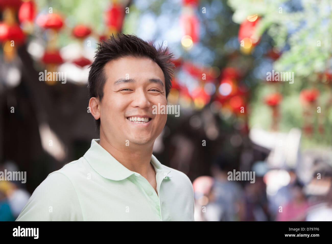 Laughing mid adult man in nanluoguxiang hi-res stock photography and ...
