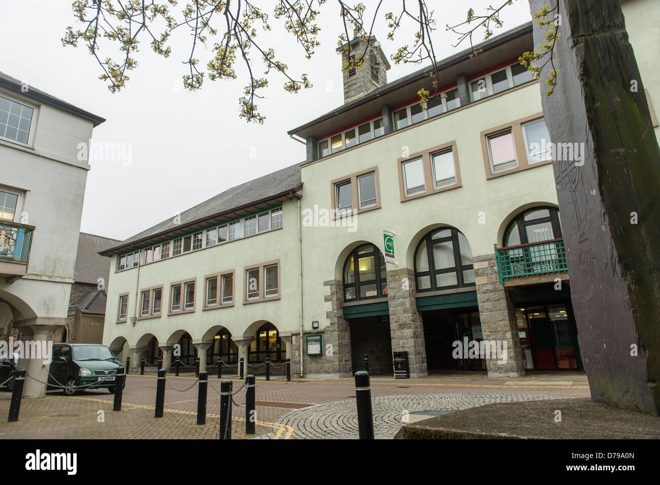 Exterior Gwynedd County Council headquarters offices, Caernarfon