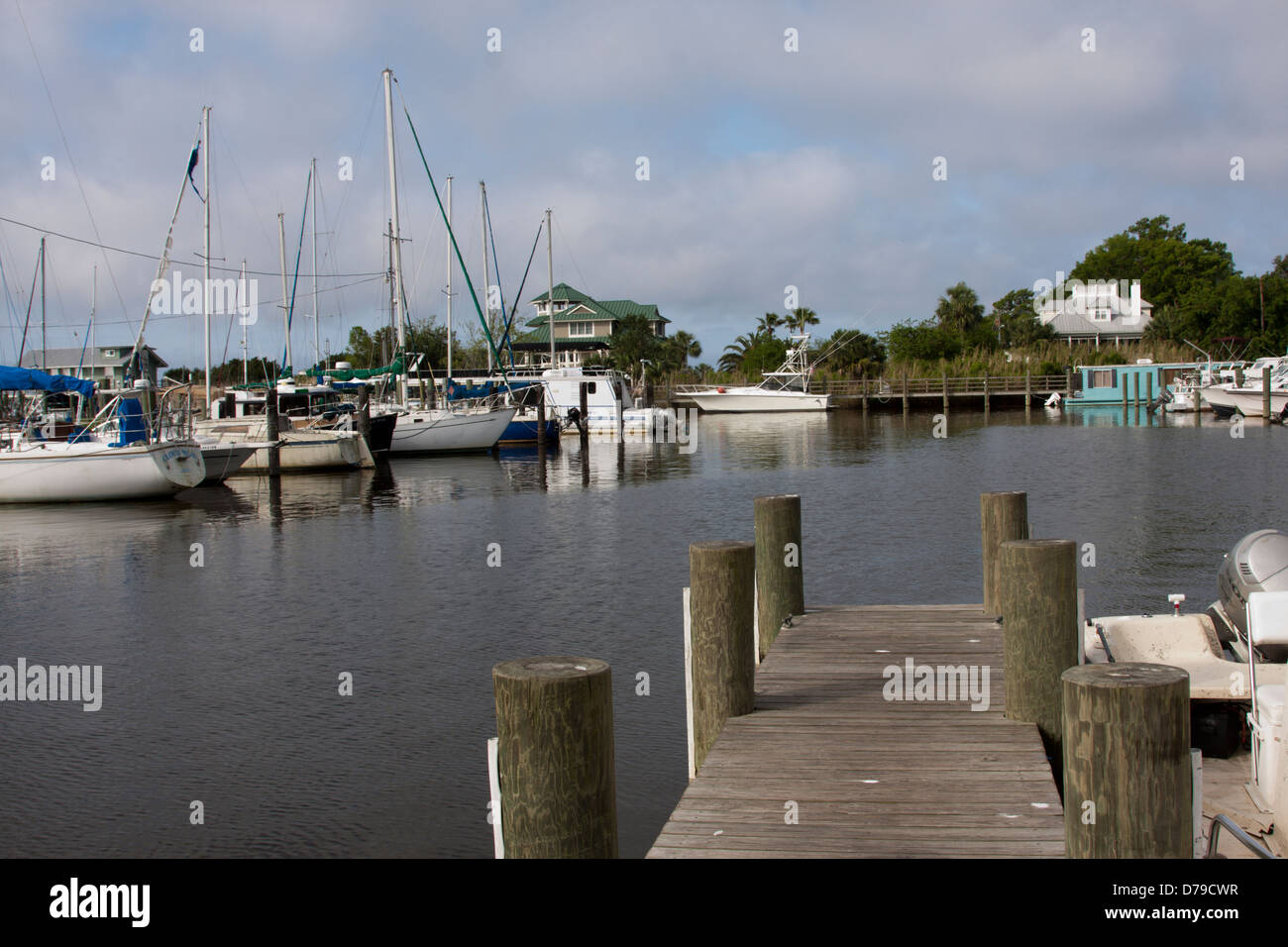 Harbor at Battery Park, Apalachicola, FL, USA Stock Photo Alamy