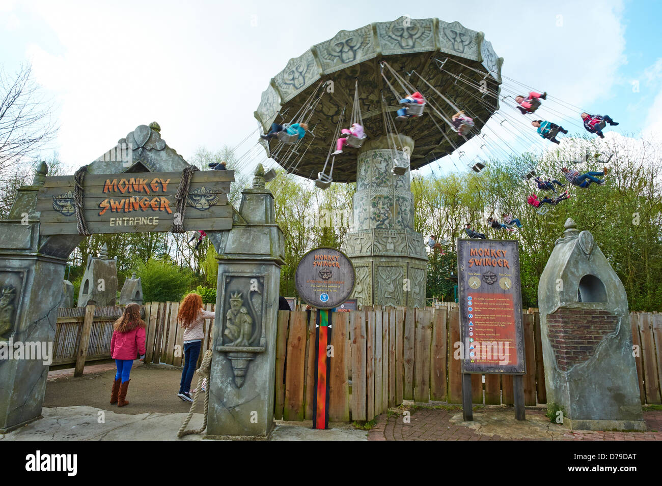 The Monkey Swinger (Zierer Wave Swinger) at Chessington World of Adventures Surrey UK Stock Photo