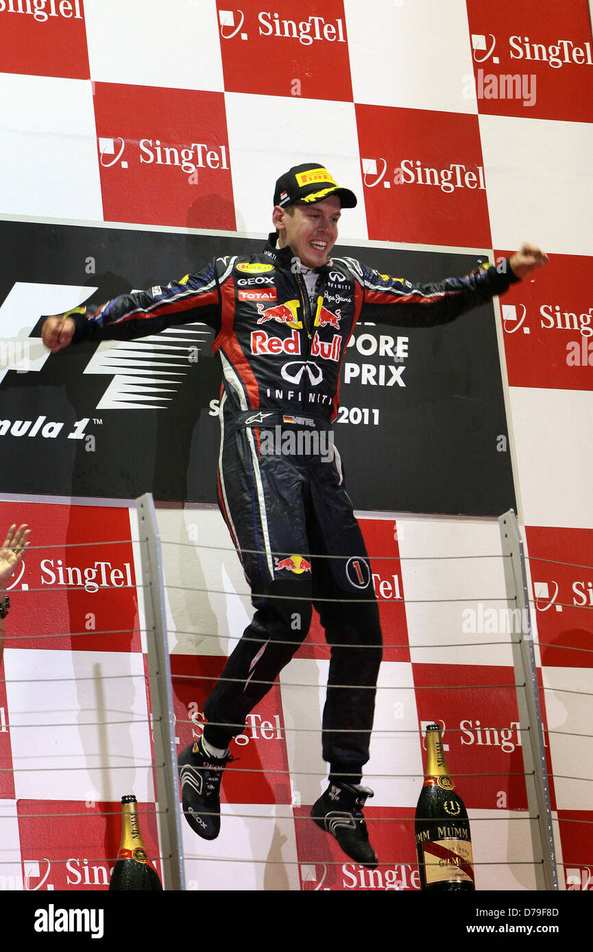 Vettel 2011 Grand Prix winner Sebastian Vettel 2011 Singapore Formula One Grand ...