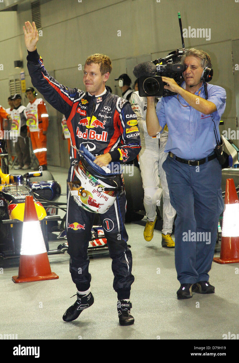 Vettel 2011 Sebastian Vettel Qualifying stages of the 2011 Singapore Formula One ...