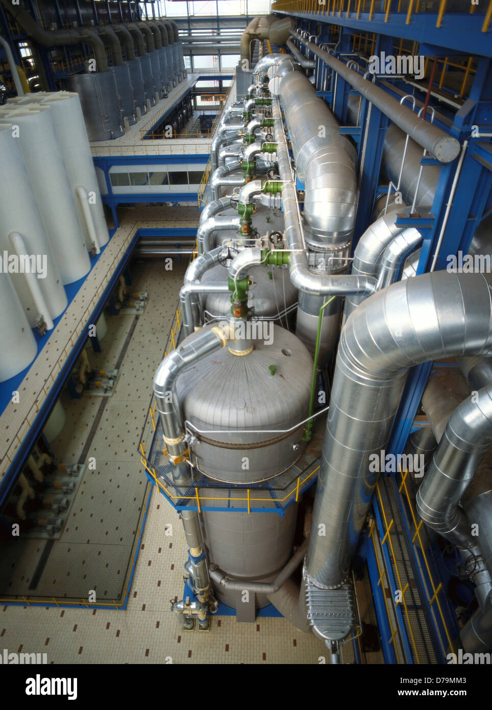 Sugar mill factory floor evaporator thickening cleaned cane juice Stock