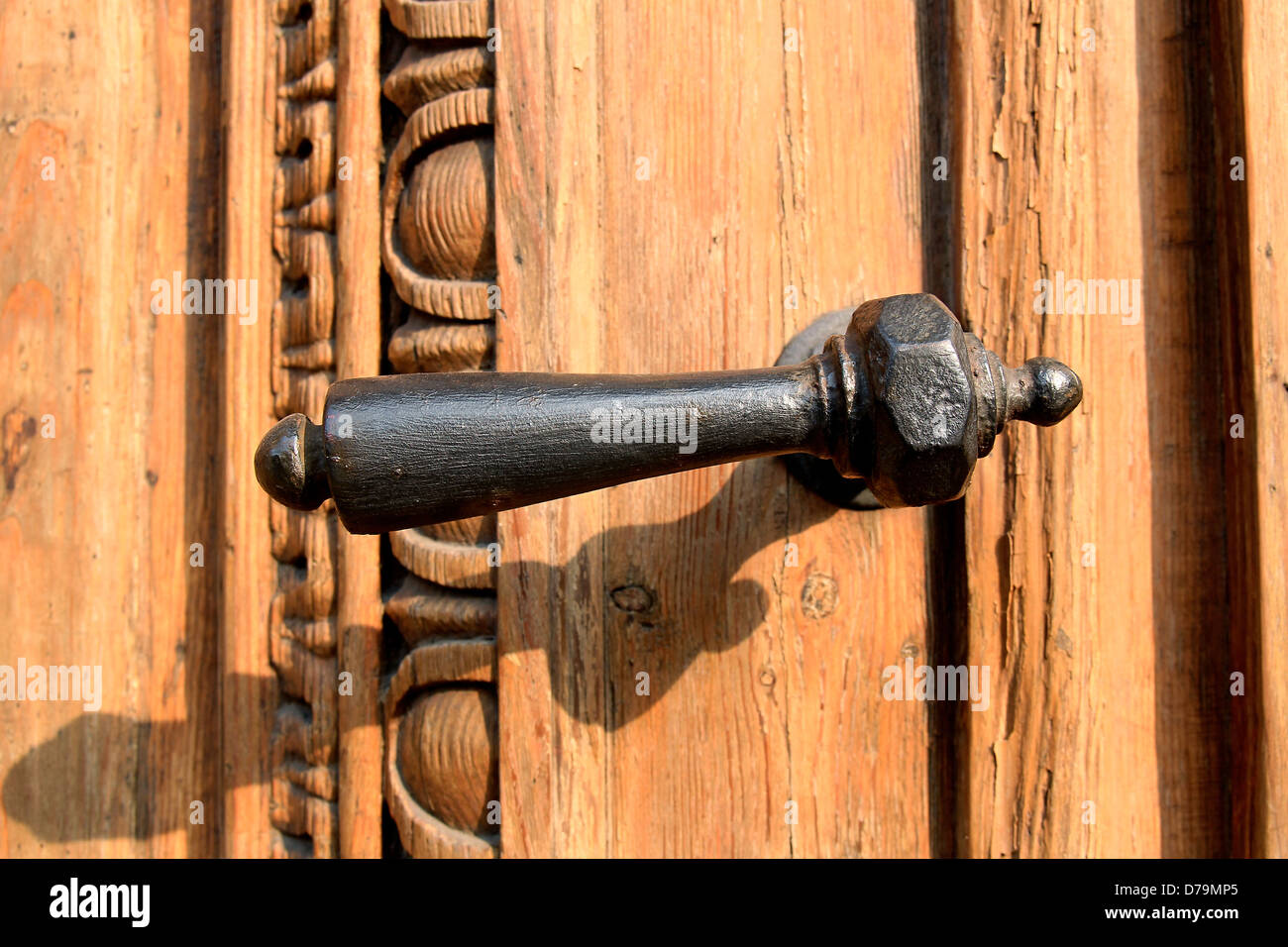 vintage, iron door handle Stock Photo Alamy