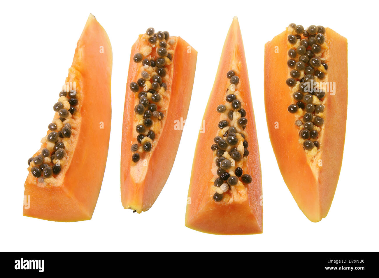 Slices of Papaya Stock Photo Alamy
