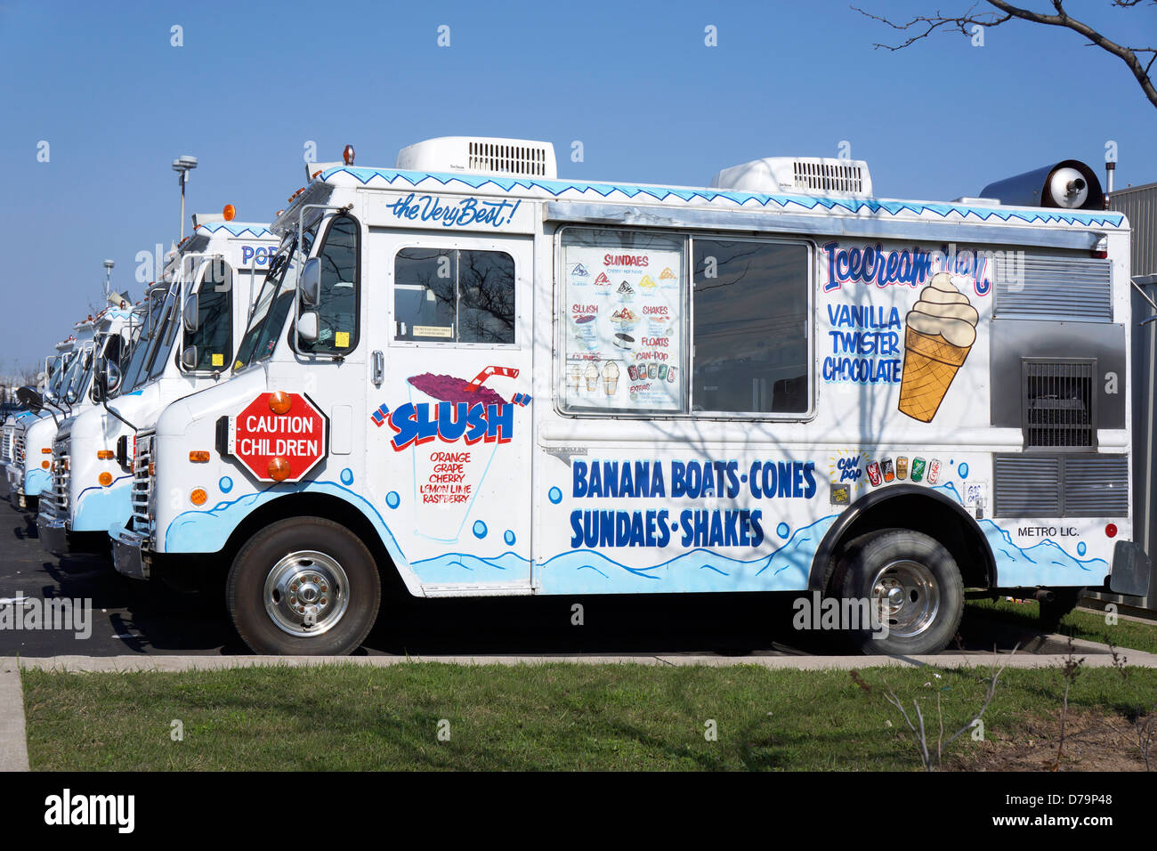 Ice Cream Vans Stock Photo