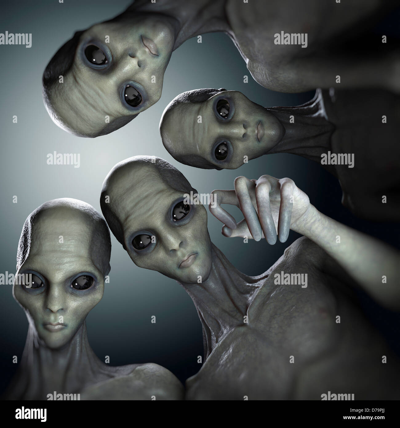 Alien Abduction Stock Photo