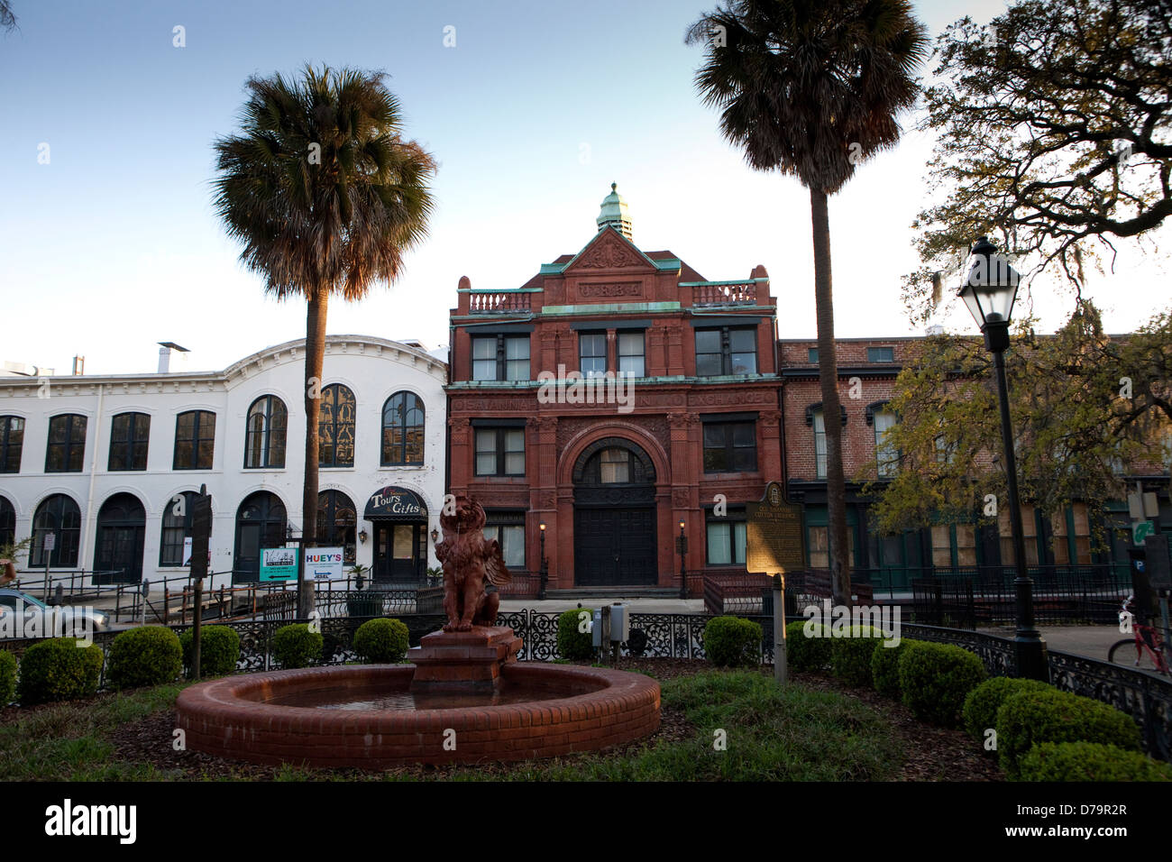 A view of the historic Cotton Exchange building in Savannah,