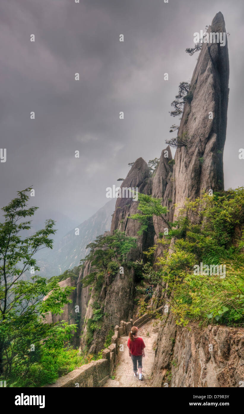 Huangshan (Yellow Mountain) UNESCO World Heritage Site, Anhui Province, China. Stock Photo