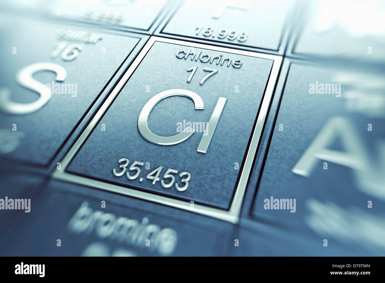 Chlorine Chemical Element) Stock Photo