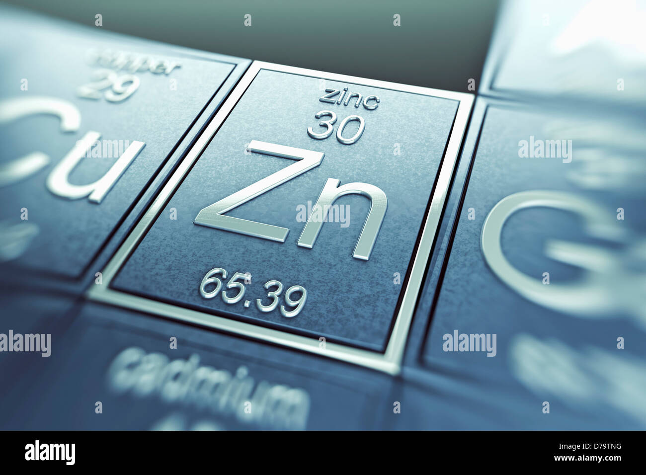 Zinc Chemical Element Stock Photo Alamy