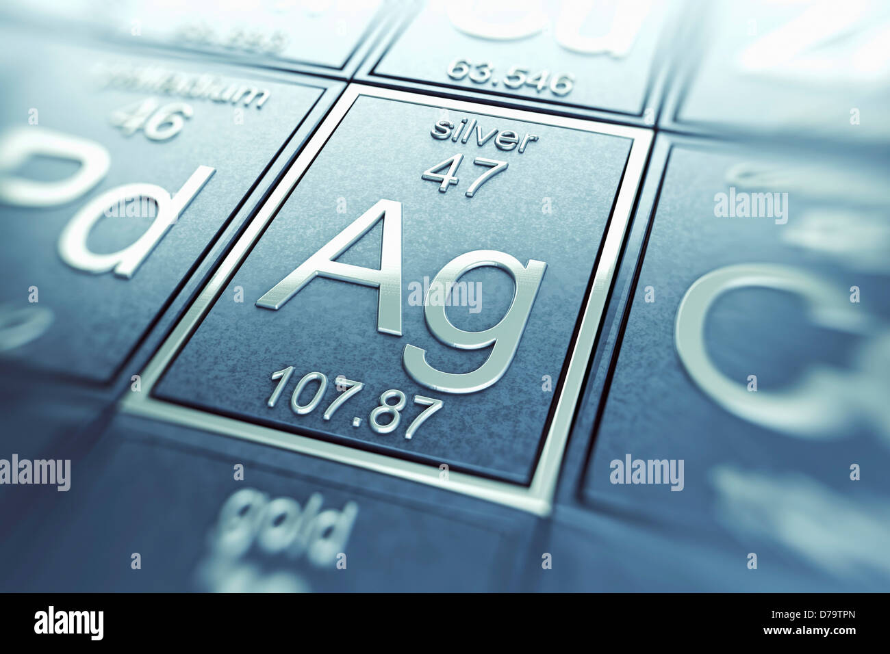 Silver Chemical Element) Stock Photo