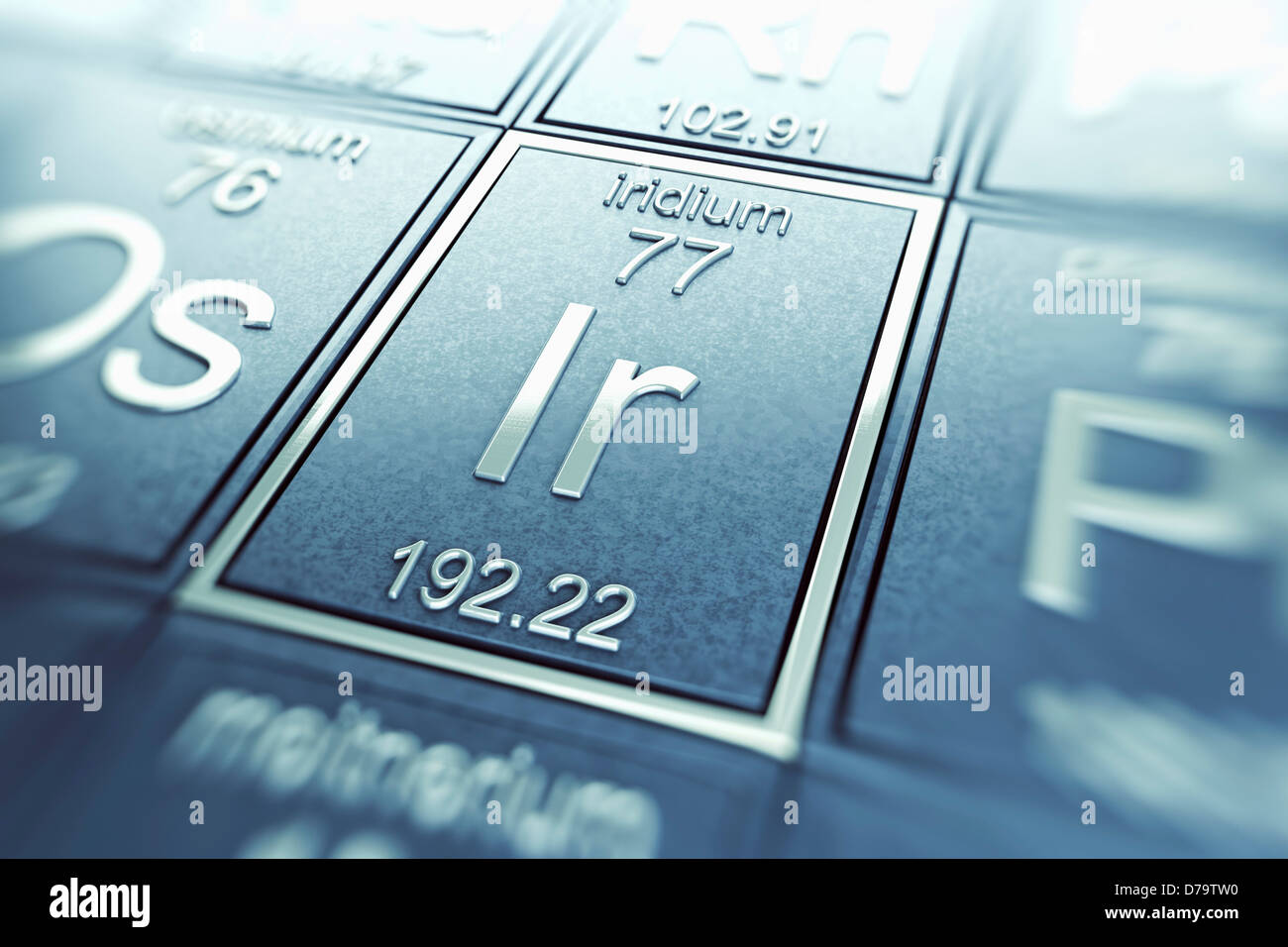 Iridium Chemical Element) Stock Photo