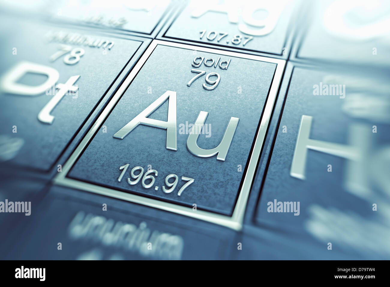 Periodic table elements gold au hi-res stock photography and images - Alamy