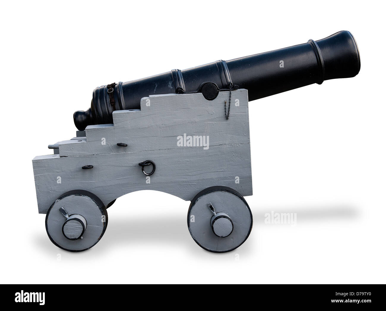 knockout image  of a 1700's British cannon Stock Photo