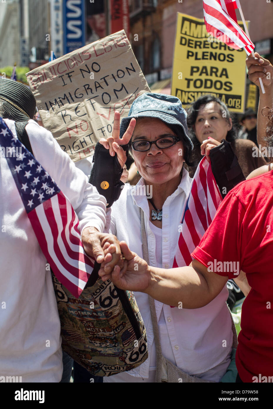 Immigration May Day March in Los Angeles 2013 Stock Photo - Alamy