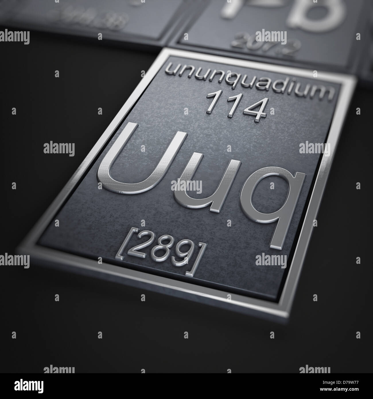 Ununquadium Chemical Element Stock Photo - Alamy