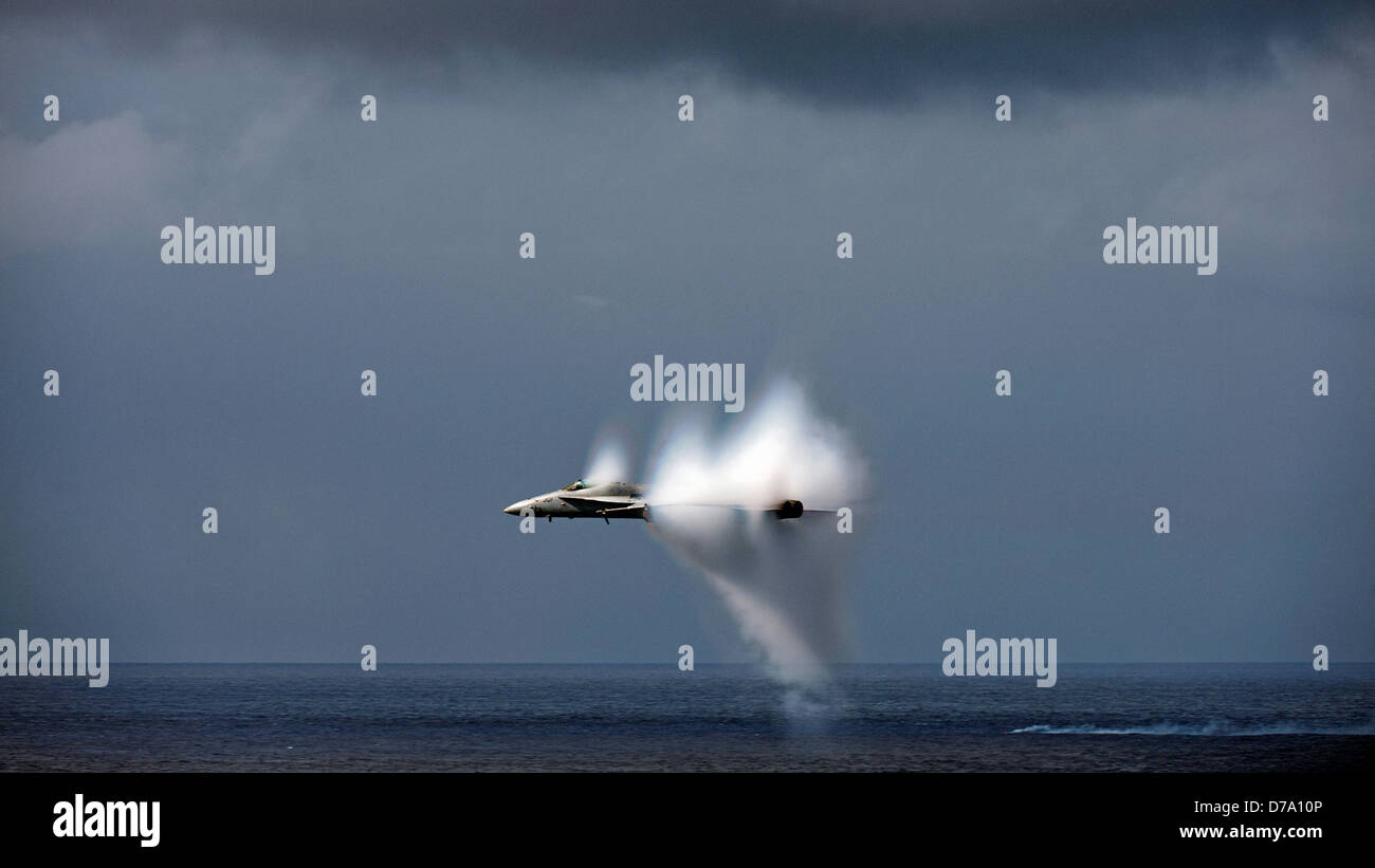 F/A-18C Super Hornet During Air Power Demonstration Stock Photo