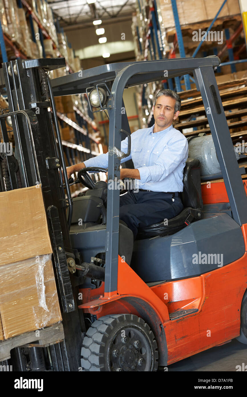 Man Driving Forklift Truck High Resolution Stock Photography And Images Alamy