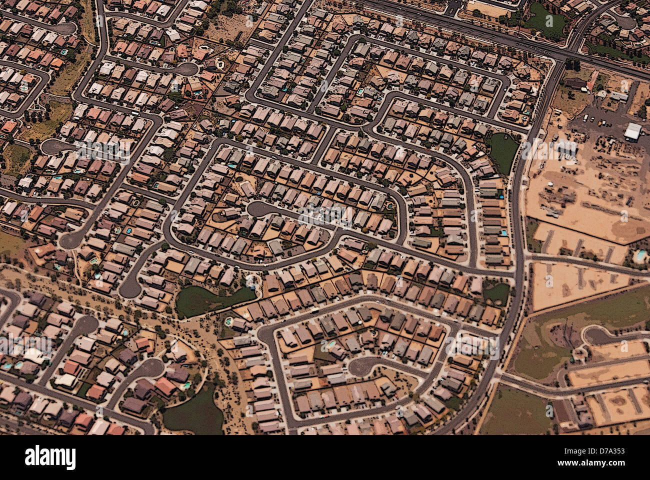 USA Arizona Phoenix Aerial view city suburb Stock Photo: 56155711 - Alamy