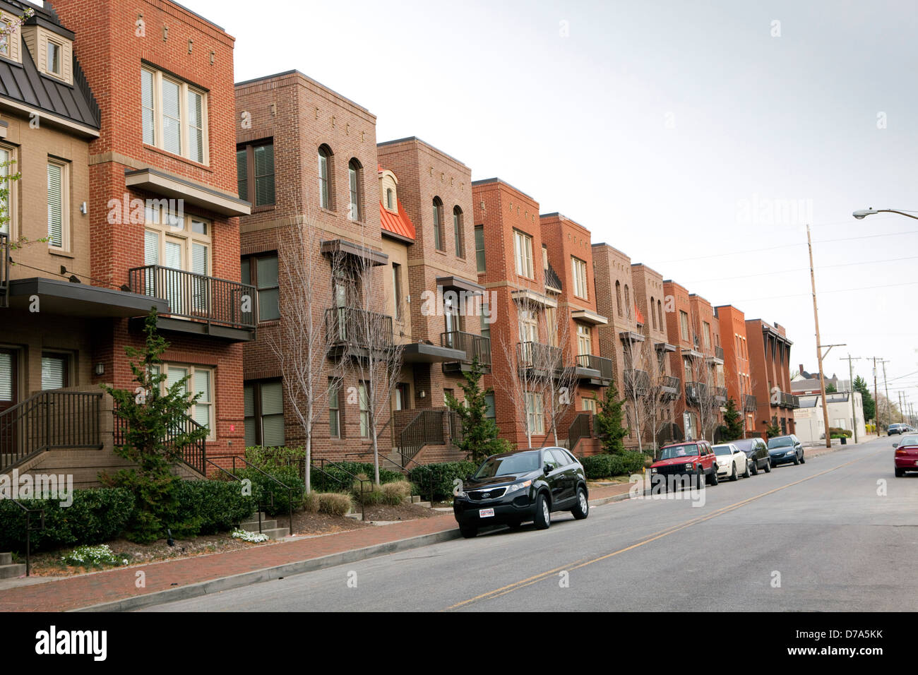 A view of modern residential buildings in the Germantown area of