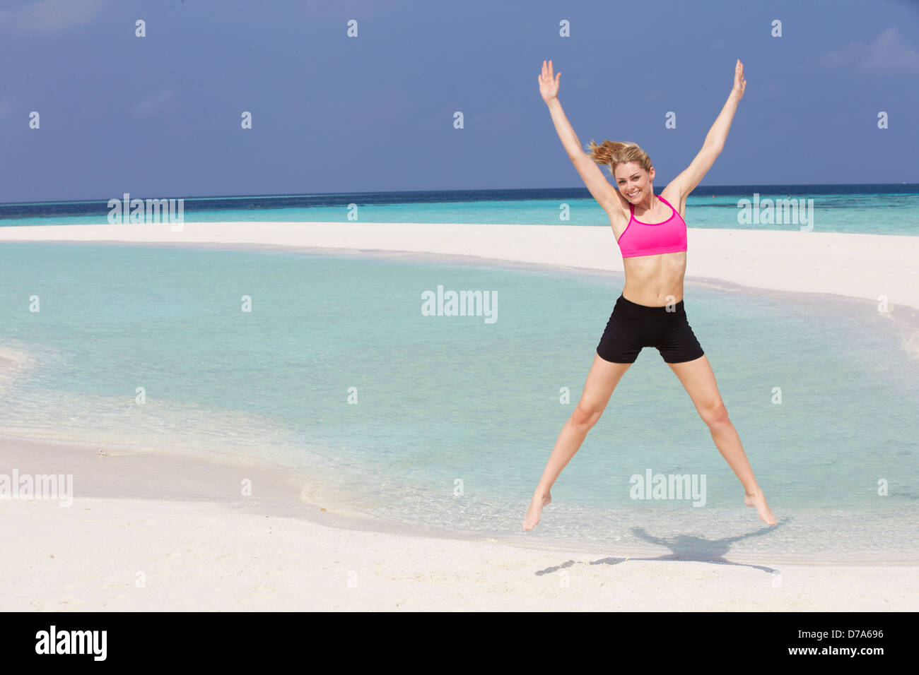 Beautiful female on beach hi-res stock photography and images - Alamy