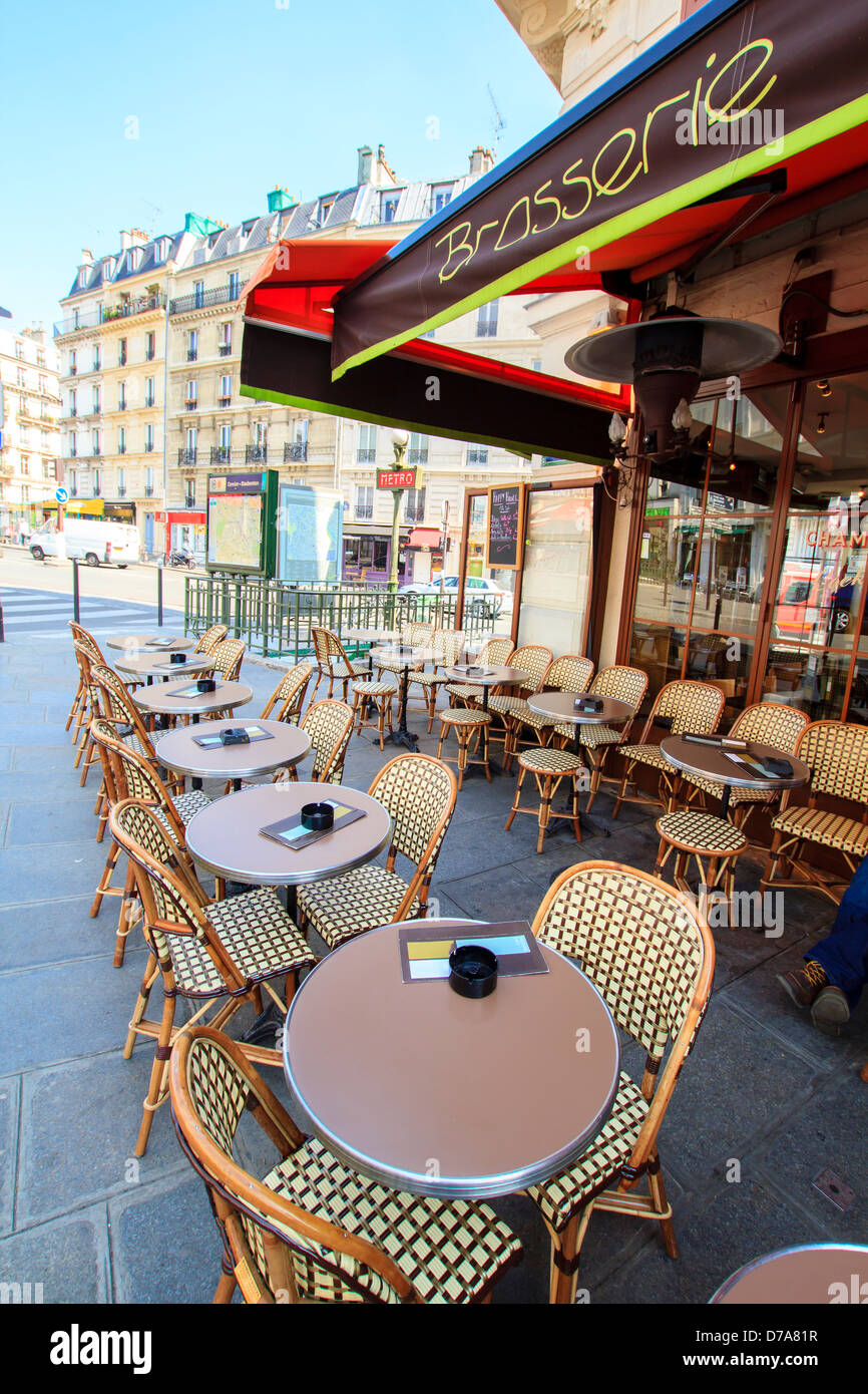 Brasserie in Paris near subway station 'Censier-daubenton' Stock Photo