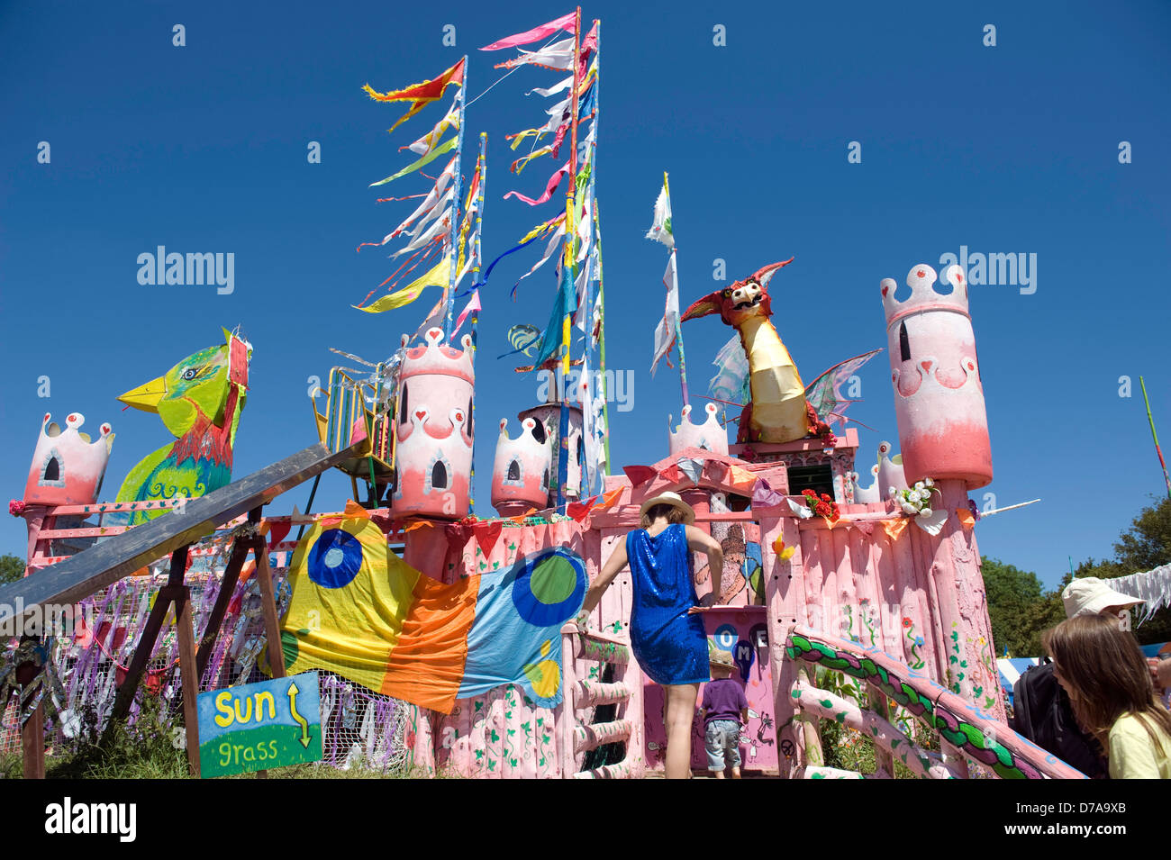 The Kids Field At Glastonbury Music Festival Stock Photo - Alamy