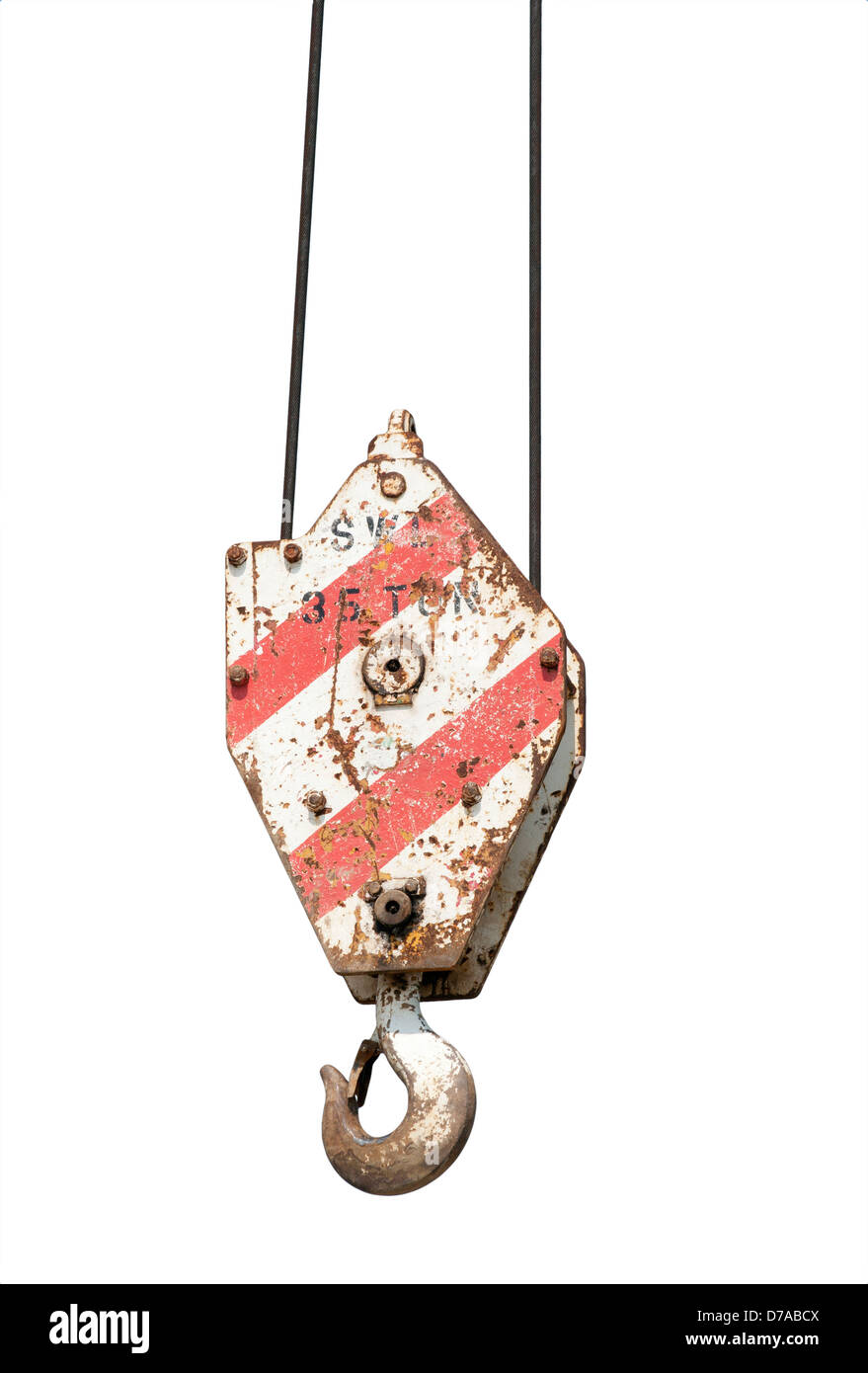 Crane Block and Hook Stock Photo Alamy