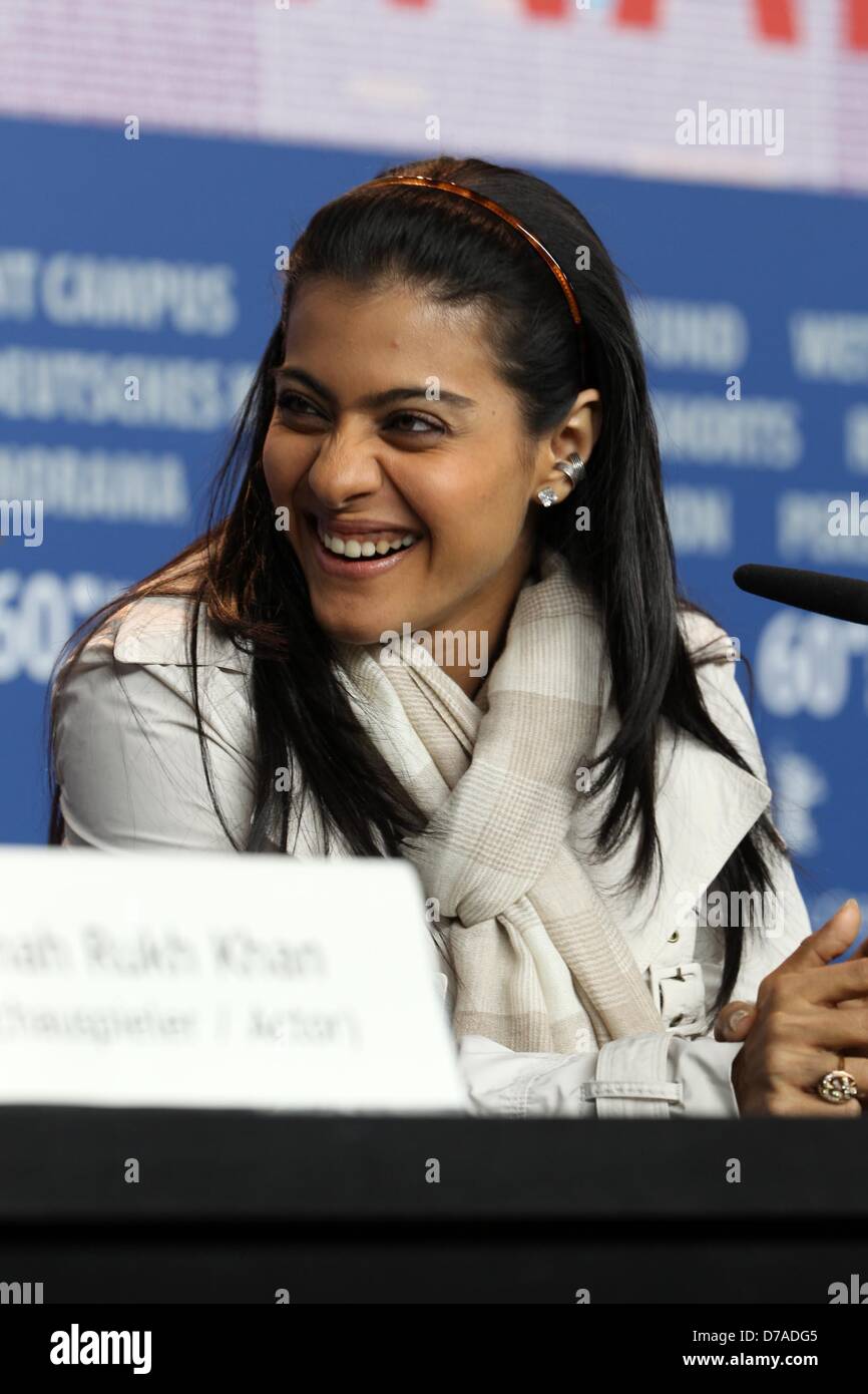 Kajol Devgan at the press conference of 'My Name is Khan' during the Berlinale in 2010 on the 12th of February in 2010. Stock Photo