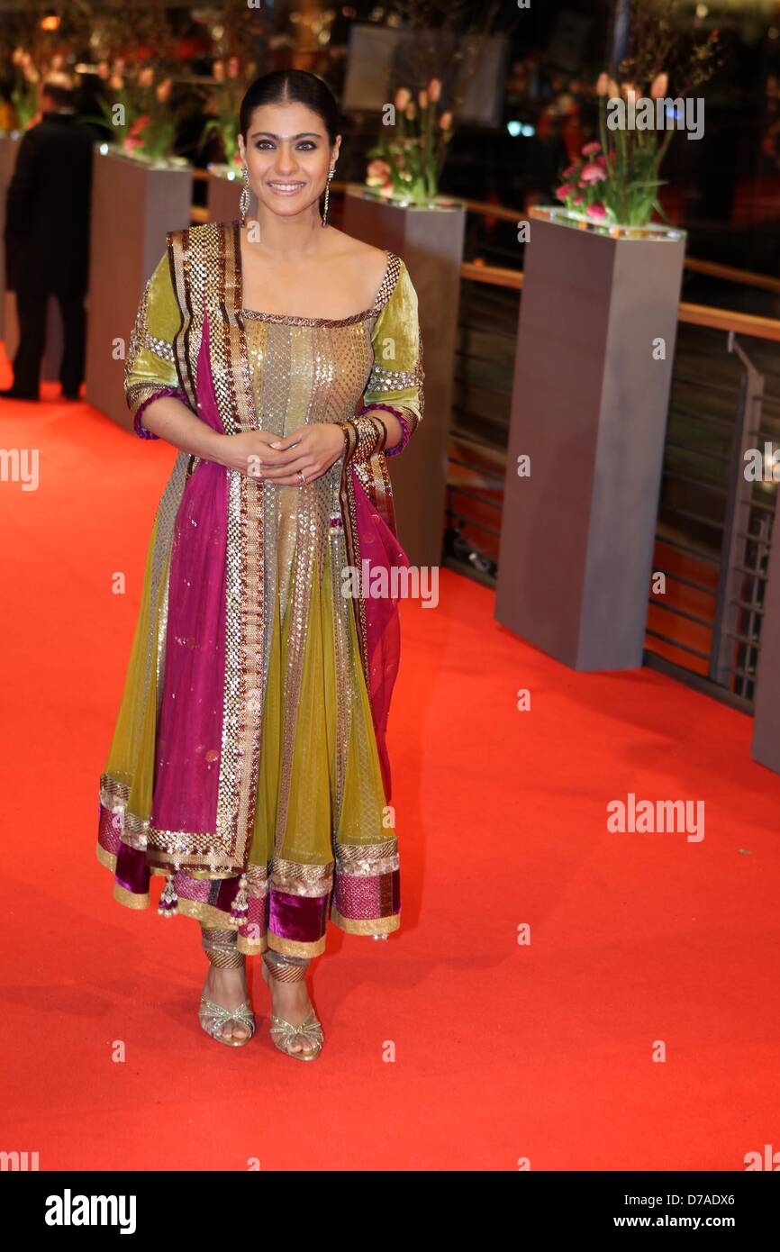 Kajol Devgan at the premiere of 'My Name is Khan' during the Berlinale in 2010 on the 12th of February in 2010. Stock Photo