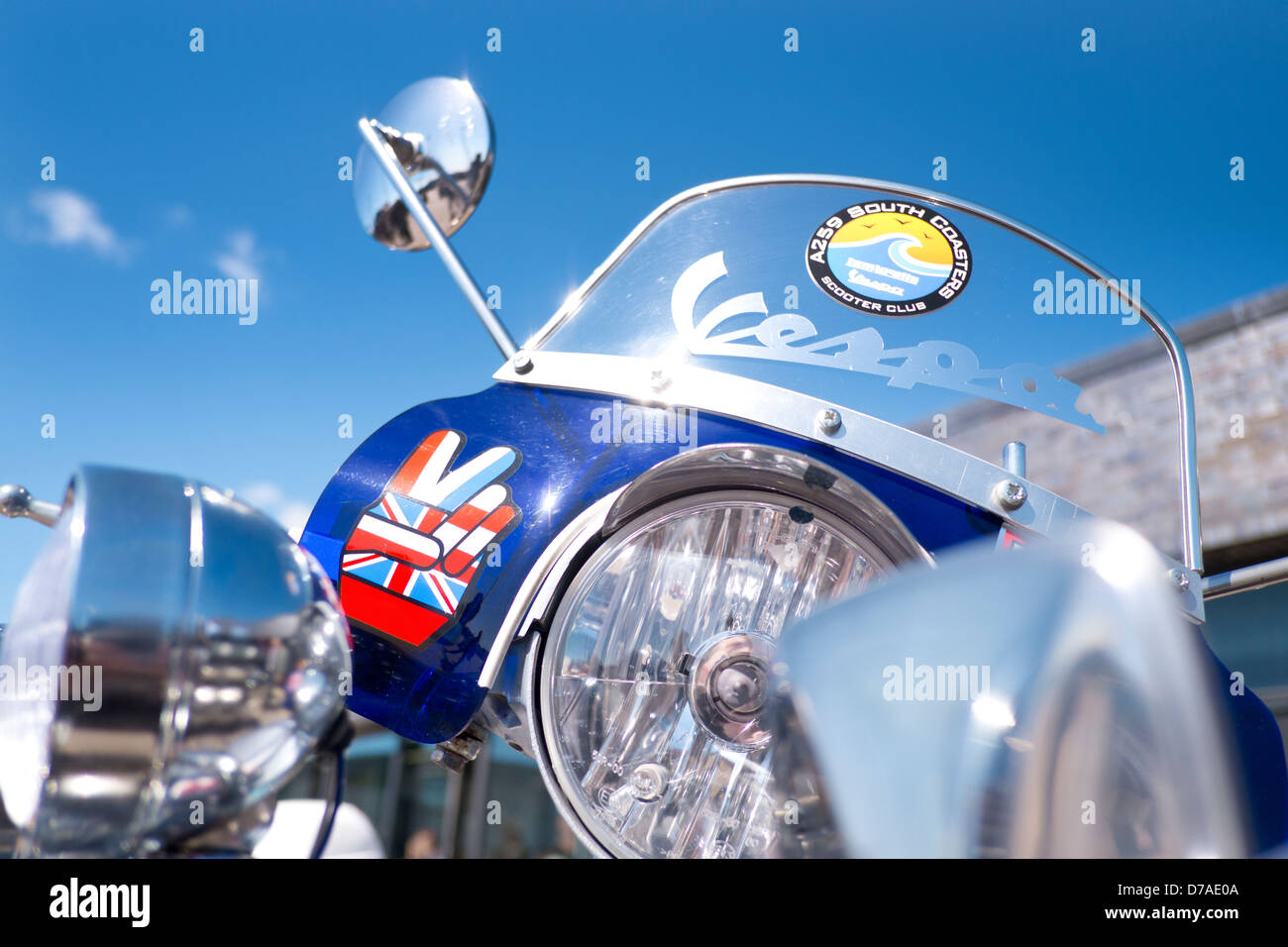 Scooter, Vespa, Hastings, England Stock Photo Alamy
