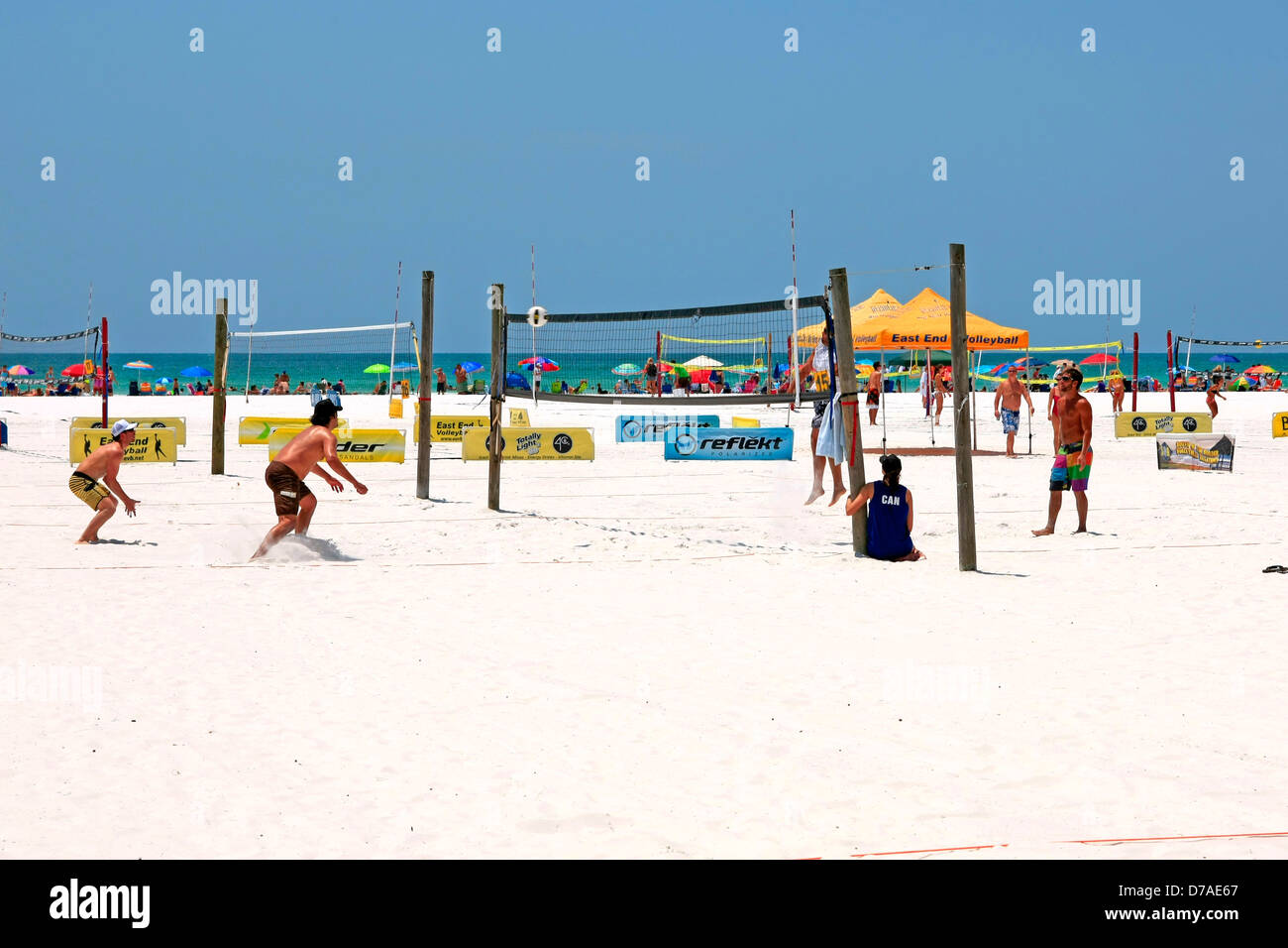 Mexico On Beach Net Volleyball Stock Photo 2100665