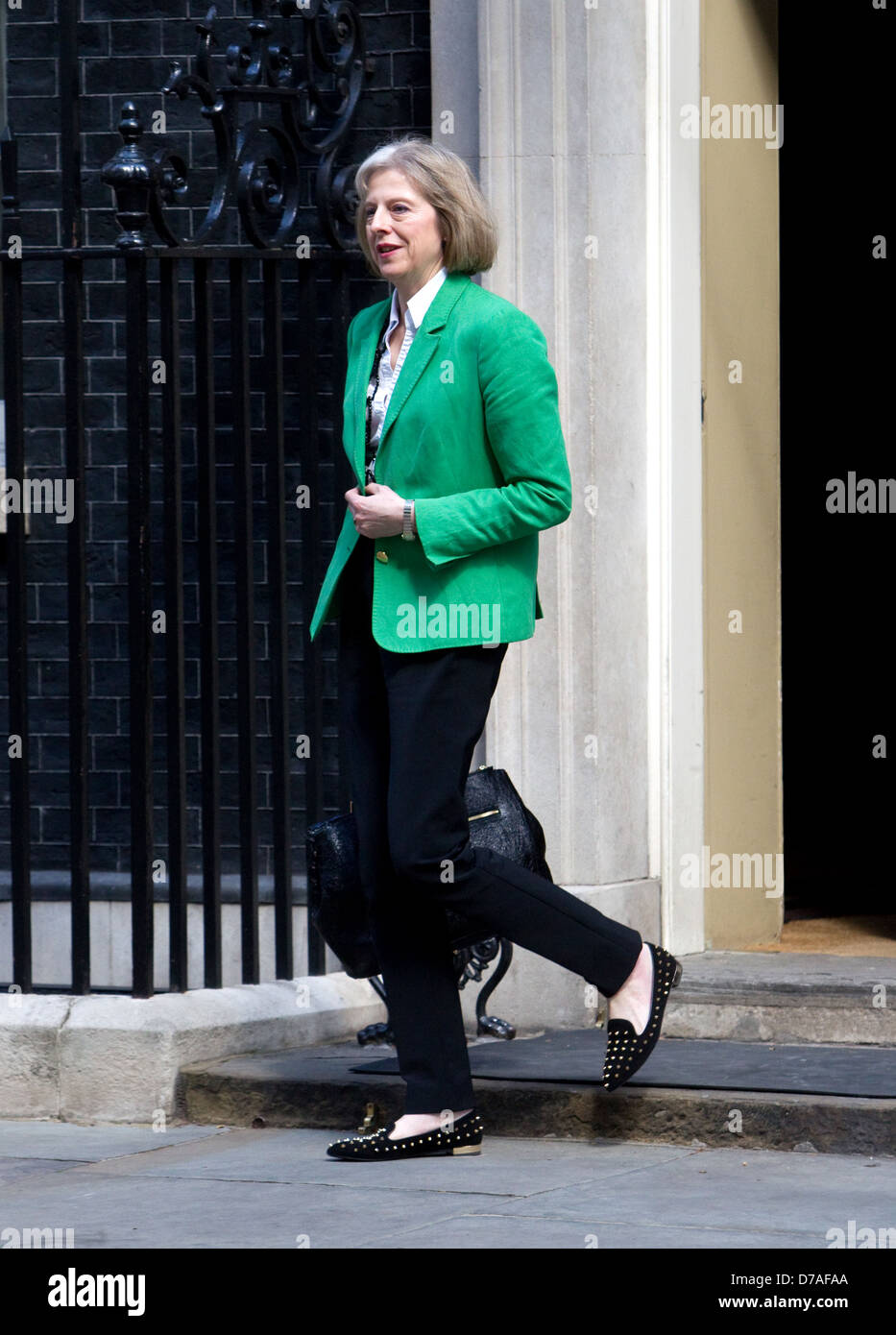 Theresa May,Home secretary leaves the Cabinet Meeting,Downing Street,London Stock Photo