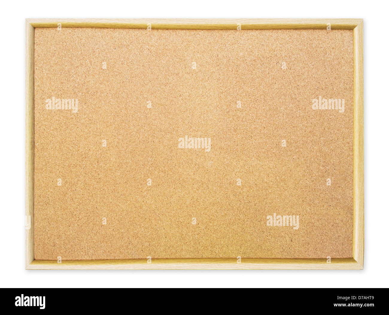 Blank cork pin board on white background Stock Photo