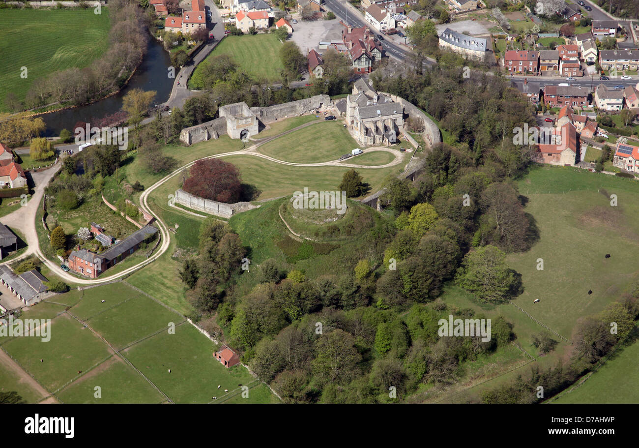 aerial view of Tickhill Castle near Doncaster Stock Photo 56167266 Alamy