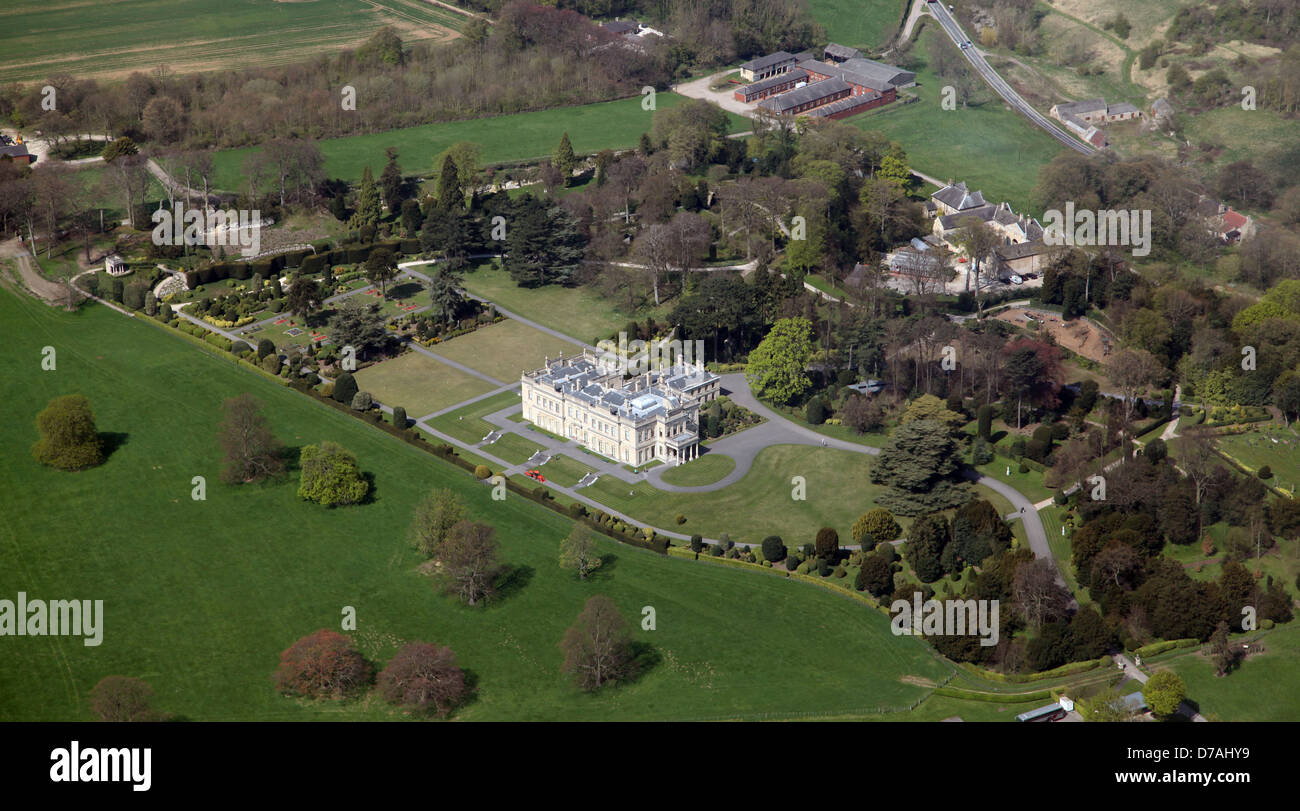 aerial view of Brodsworth Hall near Doncaster Stock Photo Alamy