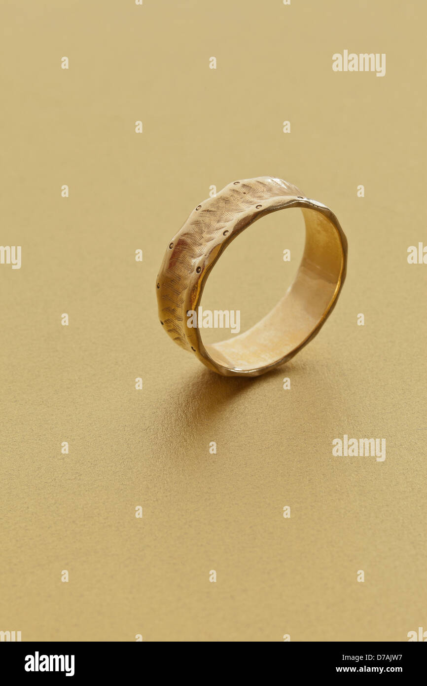 gold wedding ring Stock Photo